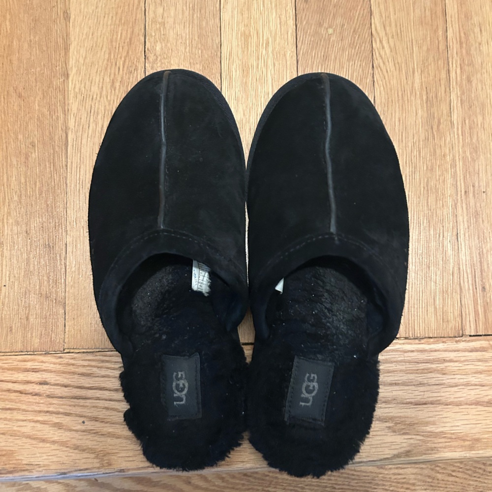 UGG Black Pearle Suede Slippers